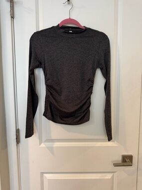 NWT SPANX Skysoft Mockneck Charcoal Long-Sleeve Top